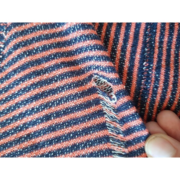 J. Crew Womens Hoodie Sweatshirt Size XS  Striped Drawstring Long Sleeve Flaw - Picture 8 of 16